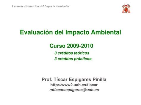 PPT Evaluación del Impacto Ambiental PowerPoint Presentation free