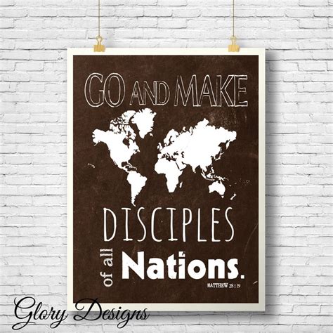 Great Commission Printable Bible Verse Wall Art Printable - Etsy