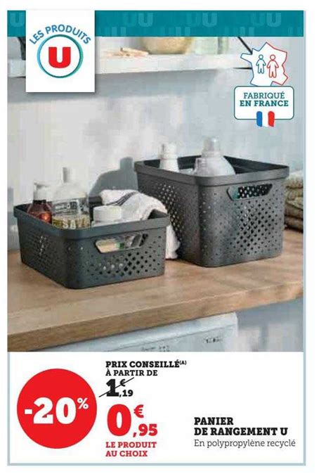 Promo Panier De Rangement U Chez Super U ICatalogue Fr