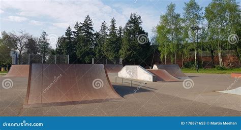 Ramps In A Skate Park In Rural England Stock Image Image Of