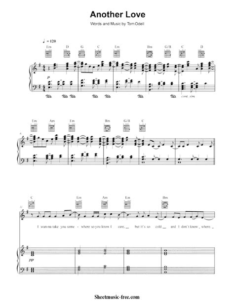 Tom Odell Another Love Sheet Music Easy Piano In E Minor | Hot Sex Picture