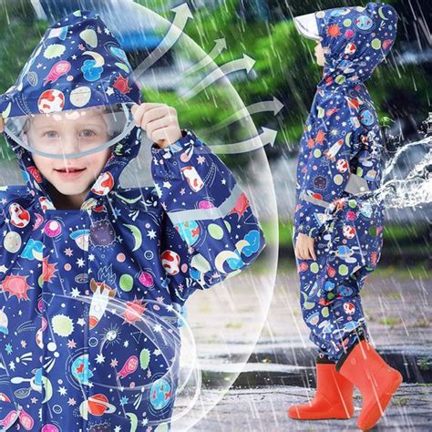 Waterdicht Kinderregenpak Met Capuchon And Reflectie Lichtgewicht
