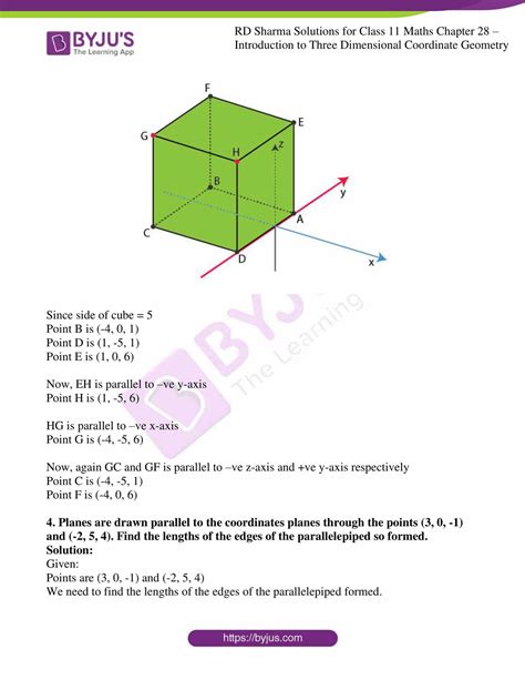 Rd Sharma Solutions For Class Chapter Introduction To Three