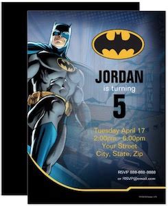 Personalized Batman Birthday Invitations - GetBatman.com