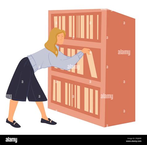 Woman Reaching Shelf Stock Vector Images Alamy