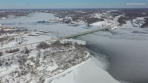 Lake Of The Ozarks Frozen Pics And Drone Video Of The Icy Lake