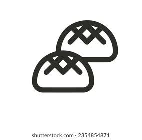 buns icon vector linear style sign stock vector royalty