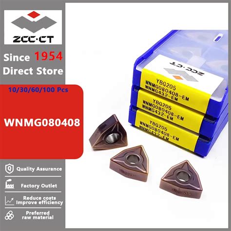 Zcc Wnmg Pm Dm Em Nm External Turning Tools Carbide Insert Wnmg