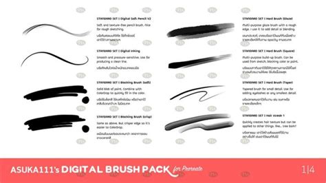 Free download Procreate brushes commonly used in animation drawing ...