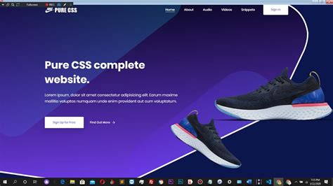 Pure Css Responsive Website Tutorial With Nike Ui Design From Scratch