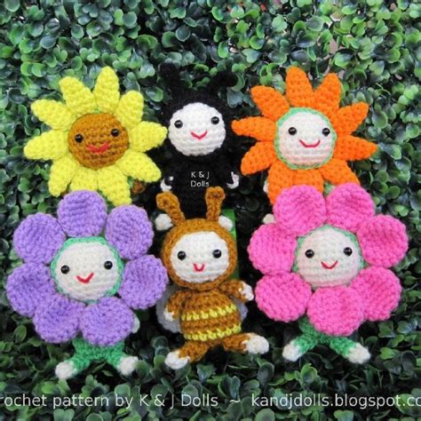 Bee Sunflowers And Ladybug Amigurumi Crochet Pattern Crochet Pattern