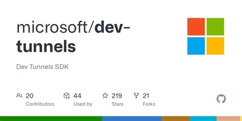 GitHub Microsoft Dev Tunnels Developer Tunnel SDK