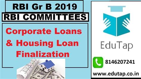 Rbi Committees Corporate Loans Housing Loan Finalization Mcqs Rbi Gr