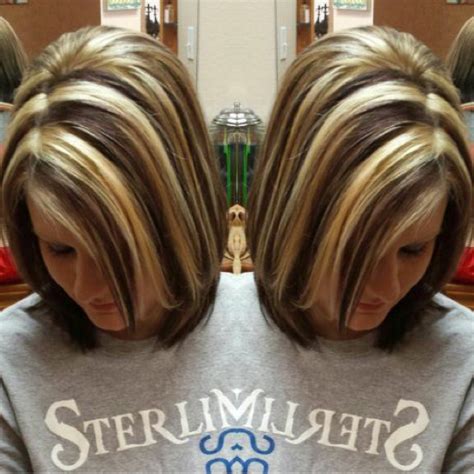 Chunky Caramel And Blonde Highlights