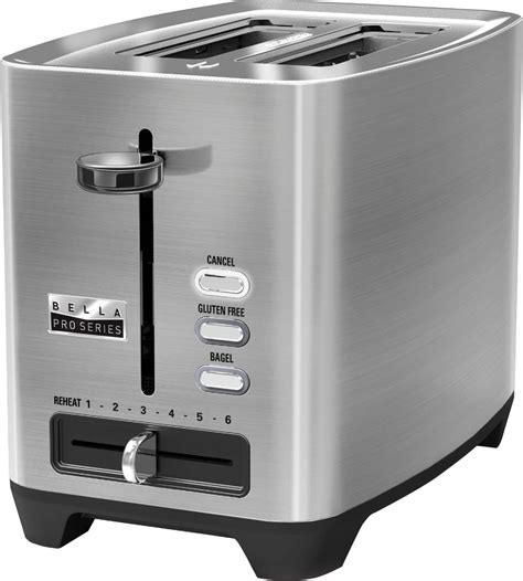 Best Buy Bella Pro Slice Extra Wide Slot Toaster Stainless Steel