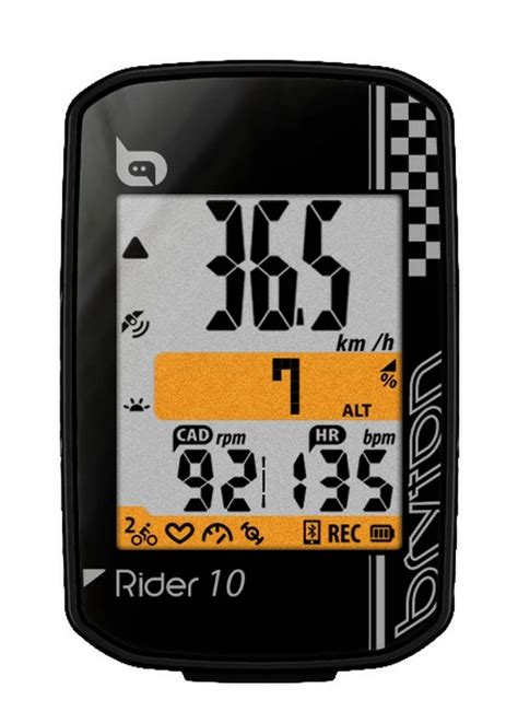 Compteur GPS Vélo De Route Et VTT Bryton Rider 10 Noir à bas prix