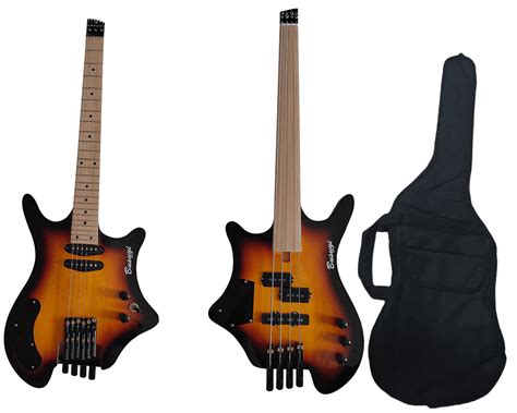 4 String Bass 6 String Fretless Headless Busuyi Guitar Right Bag