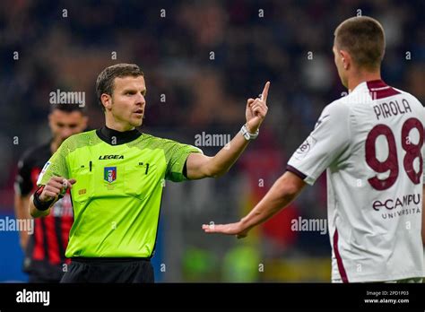 Milano Italy Th Mar Referee Federico La Penna Seen During