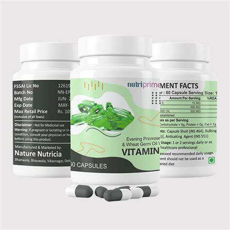 Evening Primrose Oil With Vitamin E Nature Nutricia