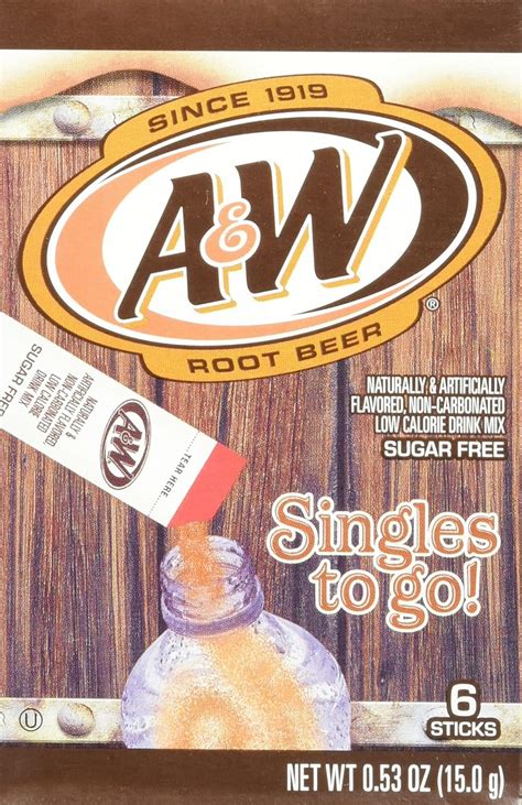 Jp Aandw Root Beer Drink Mix Singles To Go 6 Boxes 6 Packets