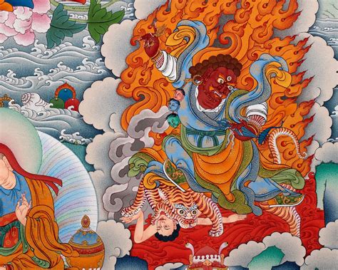 Guru Sangey Thangka Padmasambhava And The Eight Manifestation