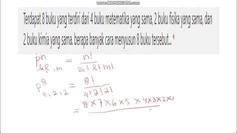 Contoh Permutasi Unsur Yg Sama Youtube