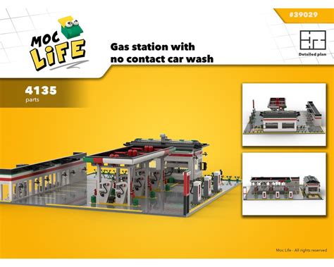 LEGO MOC Gas station with no contact car wash by MocLife | Rebrickable ...