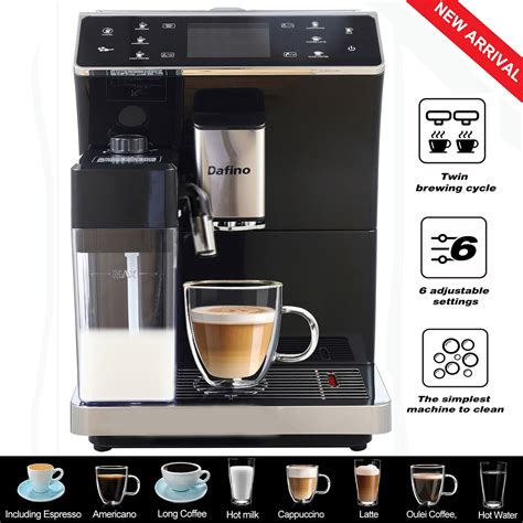 Espresso Maker, 19 Bar Espresso Machine Full Touch Screen Fast Heating Automatic Espresso ...