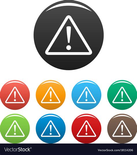 Warning Sign Icons Set Royalty Free Vector Image