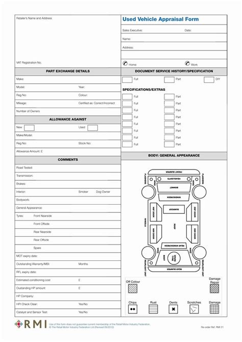 Printable Trade Appraisal Form Printable Forms Free Online