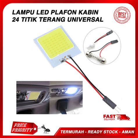 Jual LAMPU LED KABIN PLAFON FESTOON COB PLASMA 24 TITIK TERANG