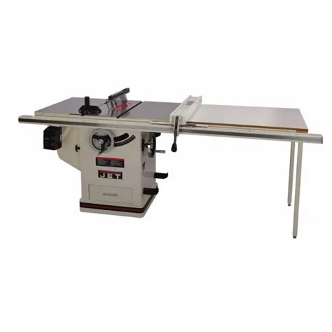 Jet 5 HP 10 in. Deluxe XACTA SAW Table Saw with 50 in. Fence, Cast Iron Wings and Riving Knife ...