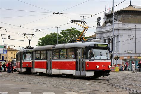 Брно, Tatra T3R.PV № 1517 — Фото — Городской электротранспорт