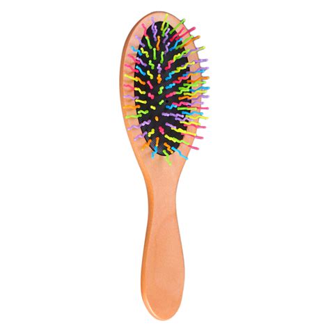 Wooden Hair Massage Brush Hair Care Anti-static Paddle Brush Head Scalp ...