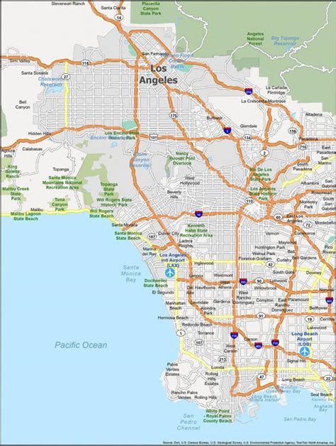 Map of Los Angeles, California - GIS Geography