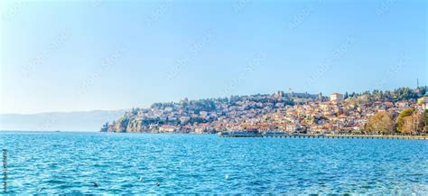 historical part of unesco listed town ohrid is located next to the ...