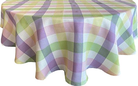 Home Bargains Plus Easter Fun Block Plaid Fabric Tablecloth Easter