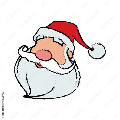 cartoon face santa claus for your christmas and new year greeting Stock ...