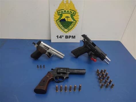 Em Foz do Iguaçu abordagem policial resulta na apreensão de três armas