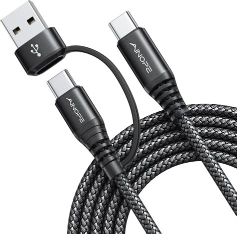 Ainope Usb C Cable 66ft 2 Pack 60w Nylon Braided Type C