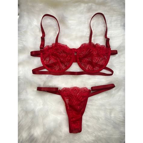 Conjunto Lingerie gringa aro calcinha e sutiã meia taça Shopee Brasil