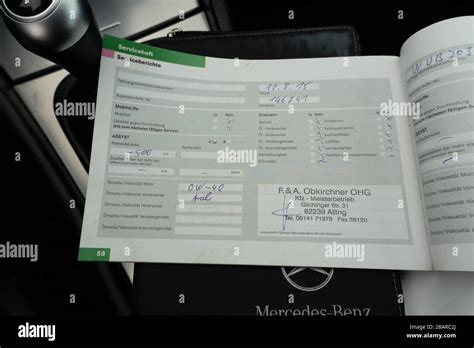 Mercedes Benz Service History Book Scheduled Maintenance Check Engine