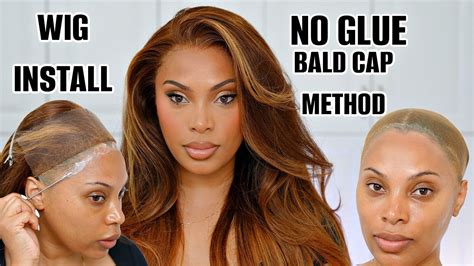 NO GLUE BALD CAP METHOD EXTREMELY DETAILED WIG INSTALL BEGINNER