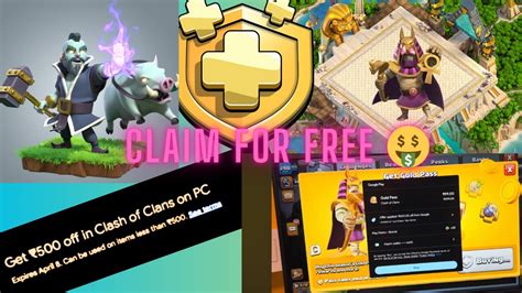 How To Get Gold Pass Scenery Gems Free In Clash Of Clans Youtube