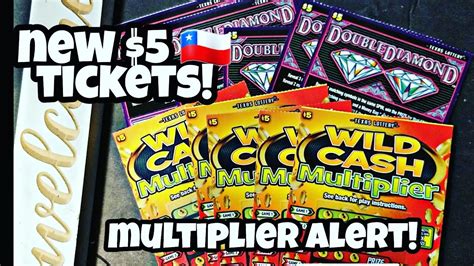 NEW Texas Lottery Scratch Off Tickets 5 Wild Cash Multiplier And 5