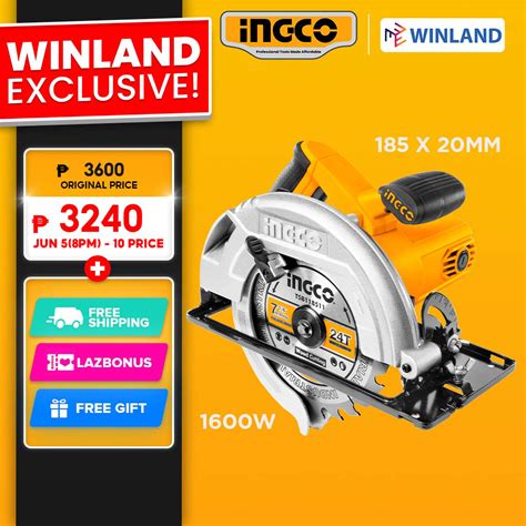 Ingco By Winland Circular Saw 7 1 4 Inch 1600W CS185682 ING PT Lazada PH