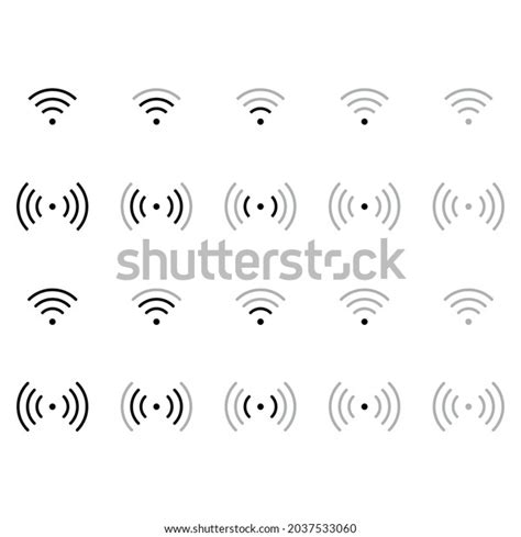 Wifi Signal Icon Set Apps Web Stock Vector Royalty Free