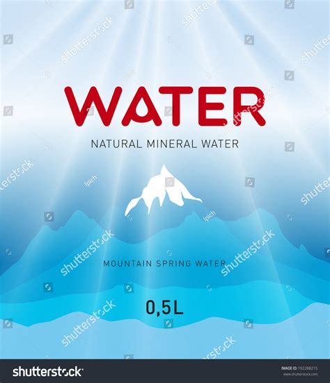 Water Label Design Vector Background Stock Vector (Royalty Free ...