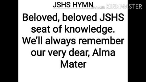 Jshs Hymn Lyrics And Minus One Youtube