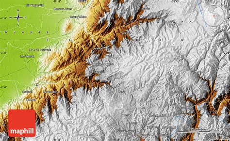 Physical Map of Biblián